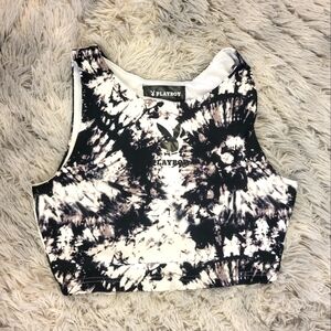 Nwot Playboy Tye Dye crop top